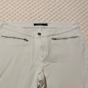 Lauren Ralph Lauren Cream Straight Leg Pants